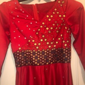 Women Maxi African red dress